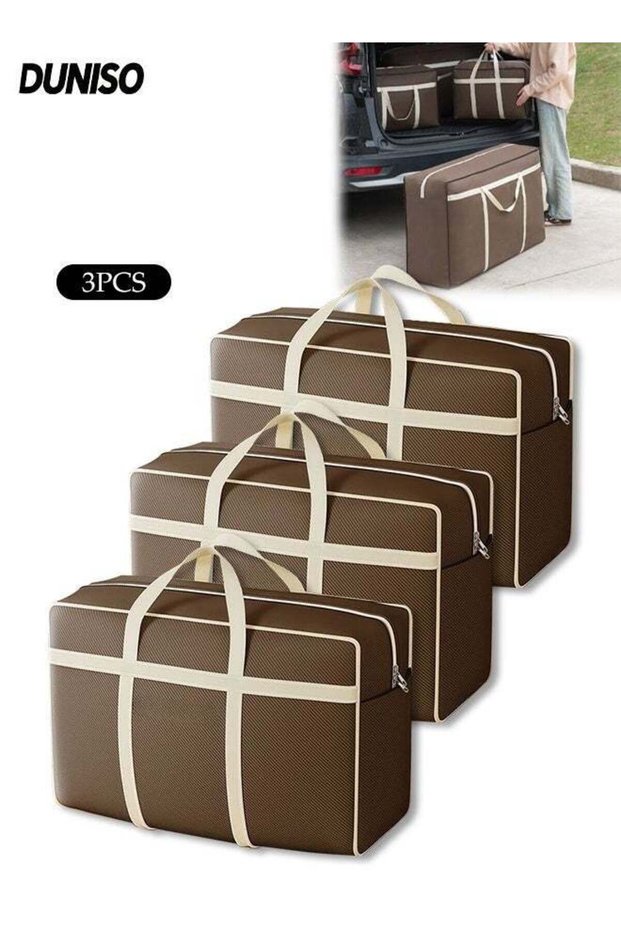 DUNISO 3 Pack Extra Large Moving Bags with Double Zippers and Reinforced Carrying Handles,Quality