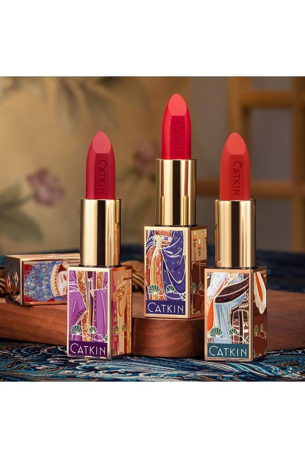 Rouge Matte Lipstick, Waterproof Long Lasting Satin Moisturizing Smooth Soft 0.13 Ounce-Chine