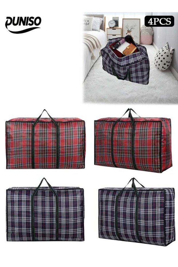 DUNISO 4-Piece Foldable Storage Bag,Oversized Waterproof,Large Capacity Clothes Organization with
