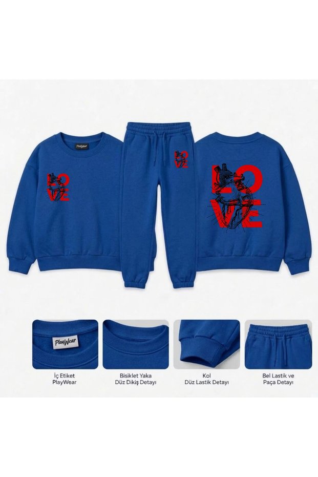 Team Sweatshirt with Anatomical Straps—Printed for Girls, Boys, and Kids—Crew Neck