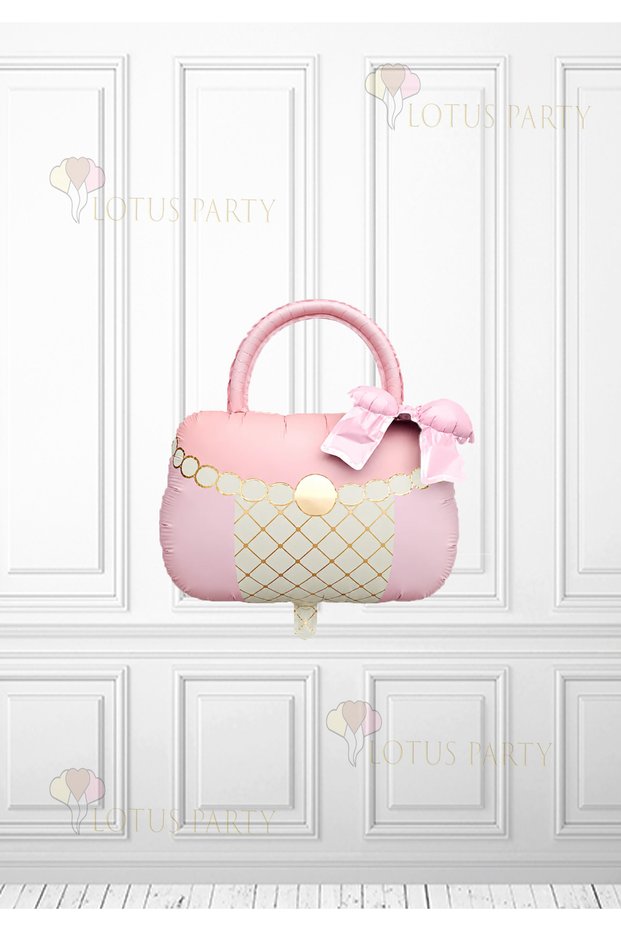 Retro Princess Bag Foil Balloon - Pink Princess Bag Foil Balloon, 1 Piece