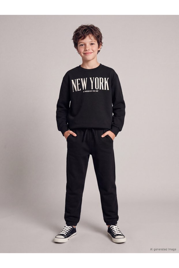 Thick Suit Set for Boys with "I NYC" Print from Freezen Store