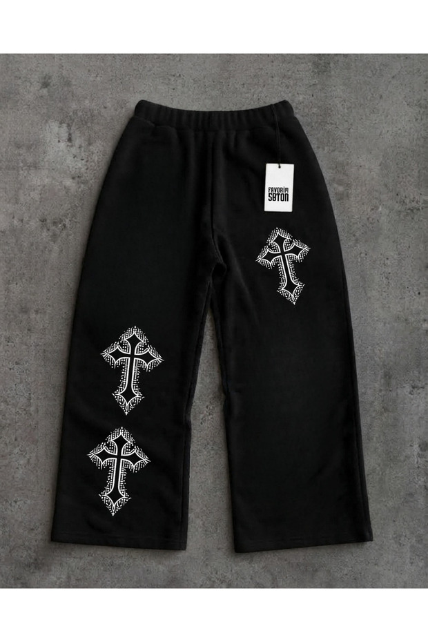 DarkGothic Printed Street-Style Unisex Baggy Sweatpants