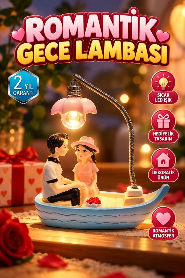 Romantic Couple-Shaped LED Night Light – Decorative Gift with a Sandal Design