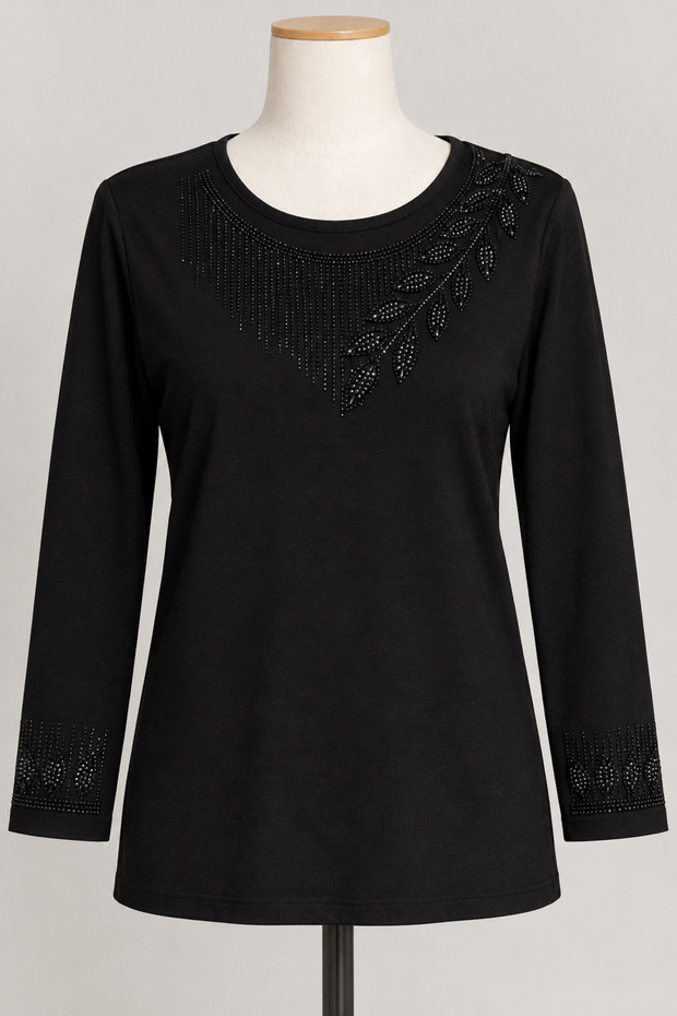 Luxury Maternity Blouse embellished with stones, high-quality Yonca (New Season - 2026)