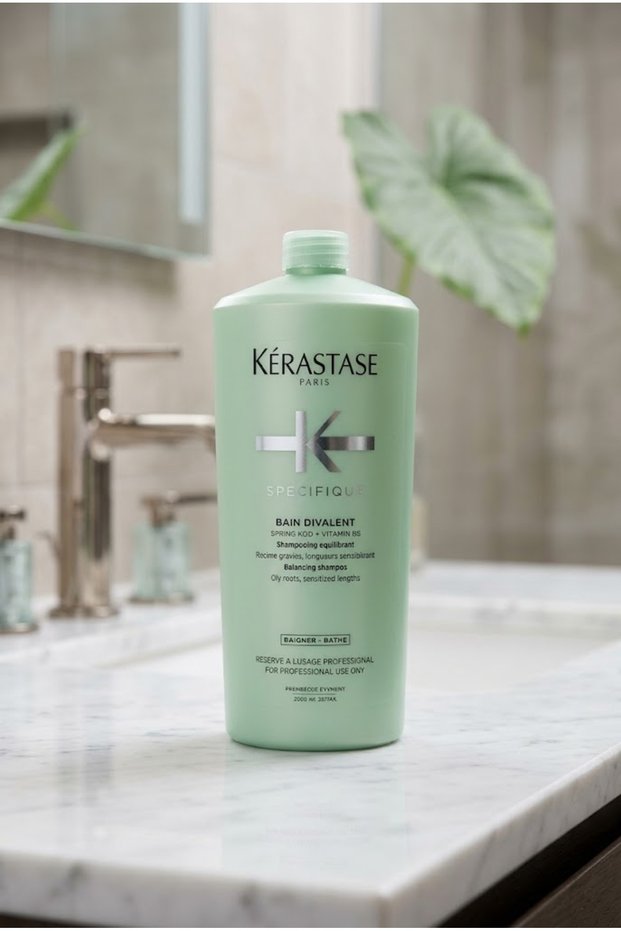 Specifique Anti-Grease and Nourishing Cleansing Shampoo for Hair Lengths, 1000 ml - TenRoses