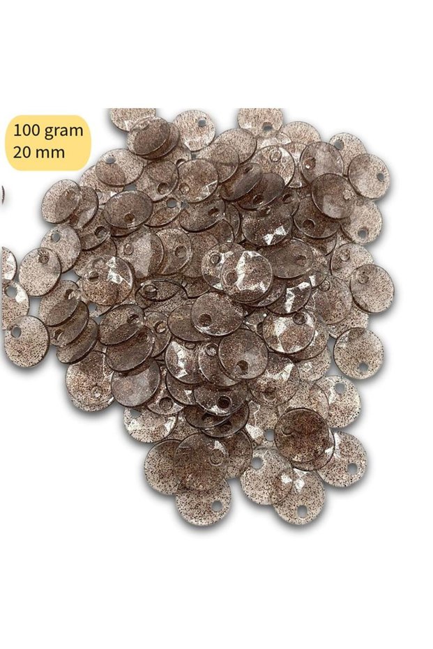 Acrylic Bag Charm, Glittery Acrylic, 20mm Diameter, 100-gram Pack