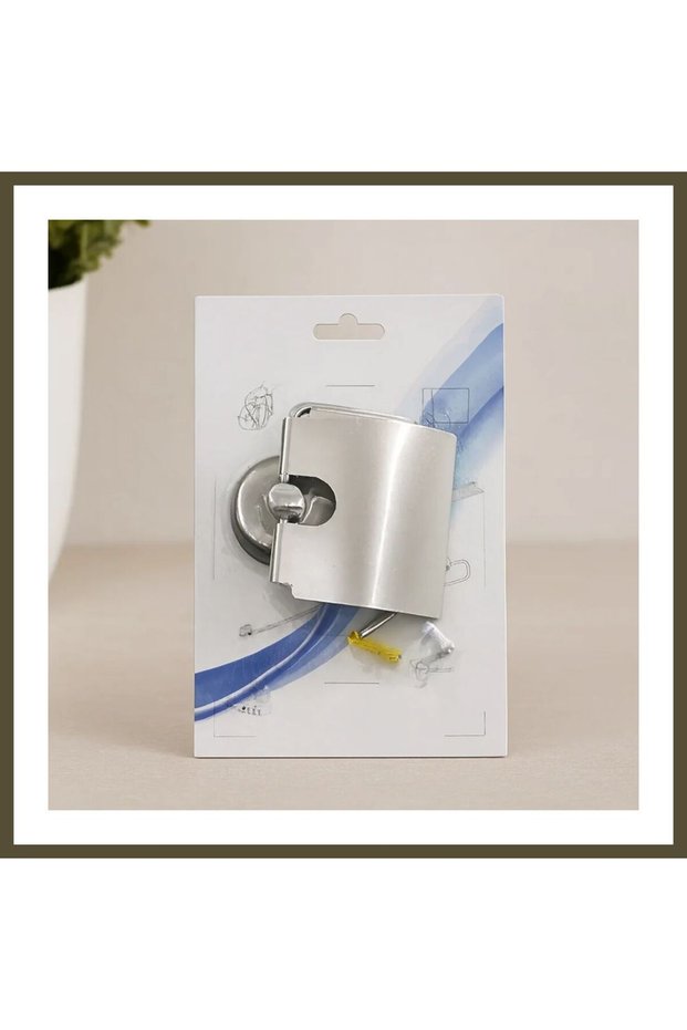 Screw-On Metal Toilet Paper Holder with Wide Lid, Model BX