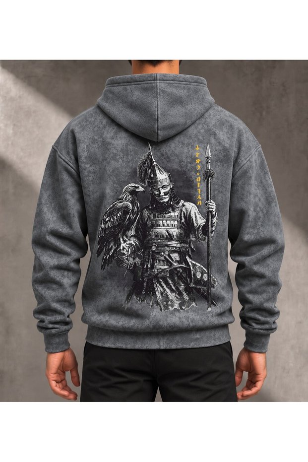 KUMAN BATIK DISCOLORED FABRIC OVERSIZED SWEATSHIRT HOODIE UNISEX