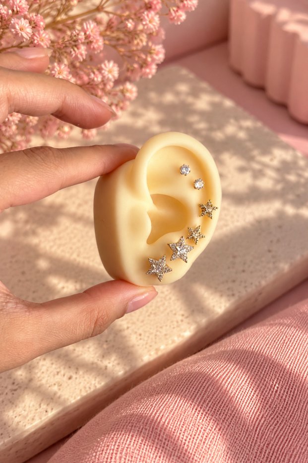 Star-Shaped Stone 6-Piece Earring Set