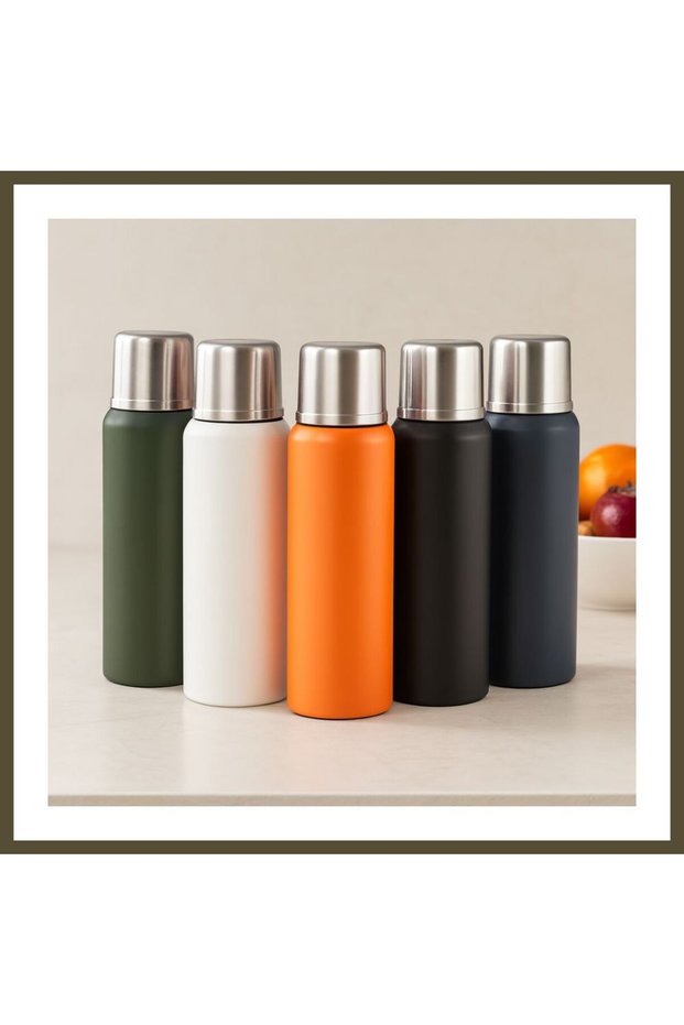 1L Mountaineer Thermal Thermos, Double-Walled, Stainless Steel, Leak-Proof Lid, BX