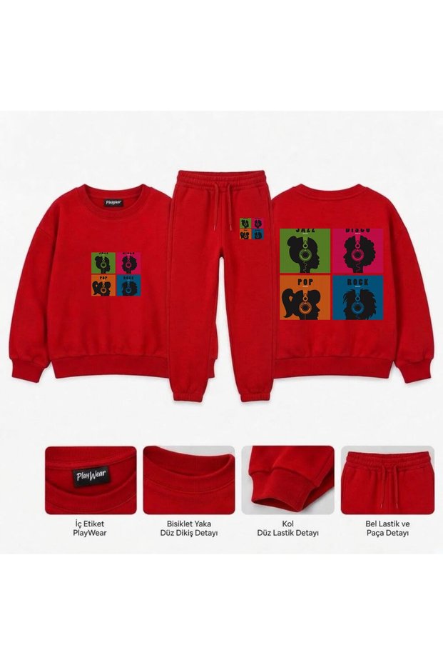 Team Sweatshirt - Music Genres - v1 Printed for Girls, Boys, and Kids - Crew Neck