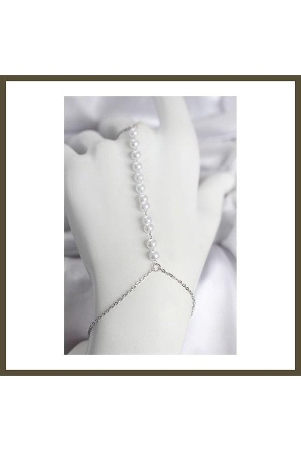 316L Steel Silver-Colored Women's Shahmeran BX Bracelet with Rows of Pearls