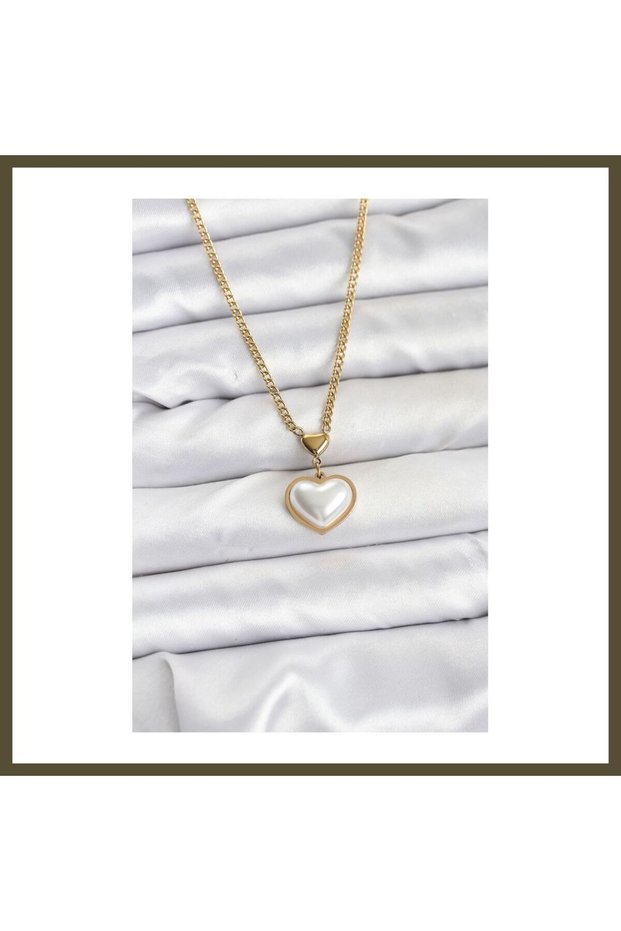 316L Stainless Steel Chain, Gold-Colored, Curved Design, Women's Necklace BX