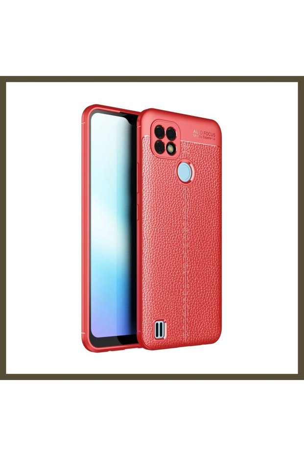 Realme C25 Compatible Case with Auto Focus Cover - Red BX