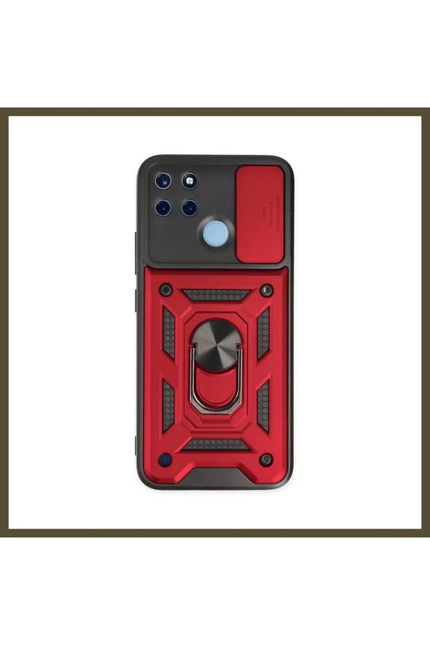 Realme C25Y Compatible Case with Pars Lens Ring - Red BX