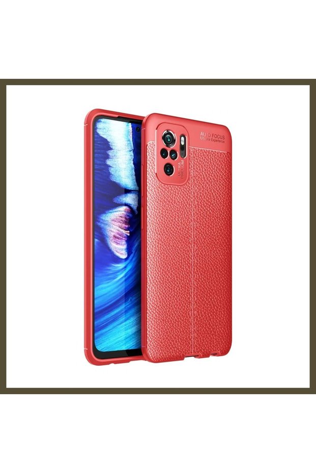 غطاء حماية متوافق مع هاتف Redmi Note 10، يتميز بخاصية التركيز التلقائي - باللون الأحمر BX.