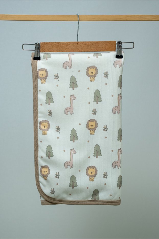 Welsoft Reversible Baby Blanket for Boys—LAMA 90x85 cm, Welsoft Fleece Baby Blanket with a Soft-Textured Jersey Knit, Baby Swaddle, Welsoft Fleece Baby Blanket