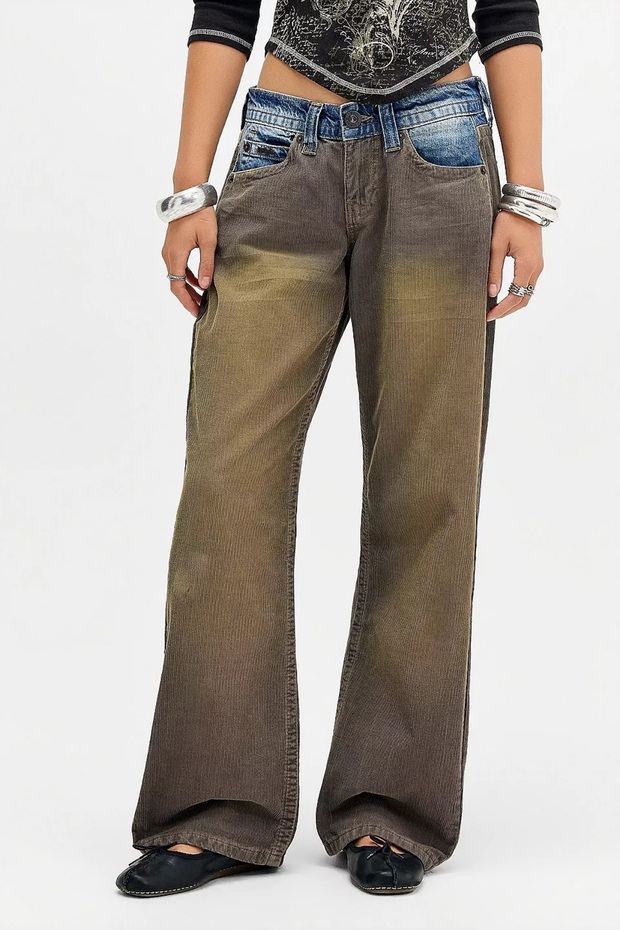 Jasika Velvet-Blend Low-Rise Jeans