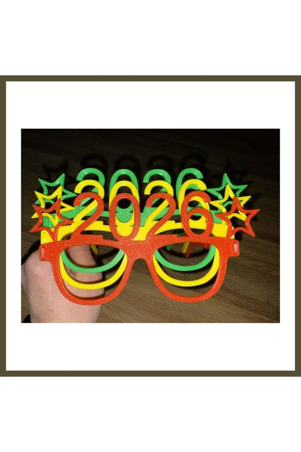 3D-Printed 2026 Happy New Year Party Glasses, New Year's Eve Party Glasses (Can Be Made for 2027) BX