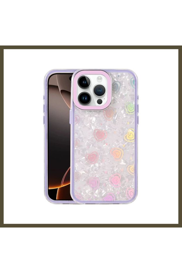 غطاء لهاتف iPhone 15 Pro بتصميم "لومي" - لون بنفسجي.