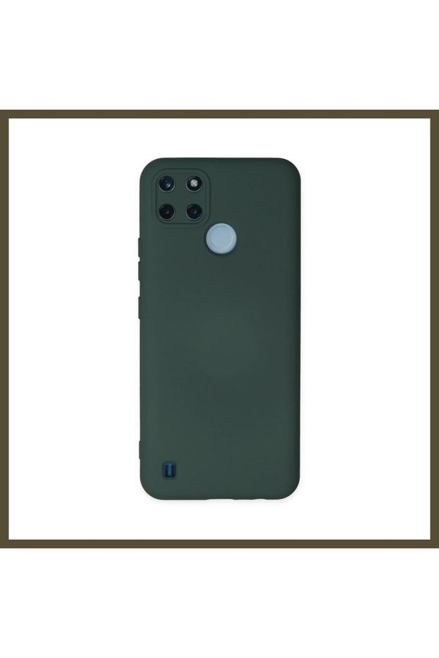 Realme C25Y Compatible Case with Velvet-Lined Nano Silicone - Dark Green BX