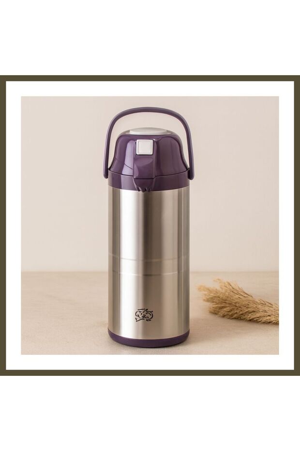 4.5 L Pump, 304 Stainless Steel Thermal Thermos - With Faucet and Carrying Handles, BX