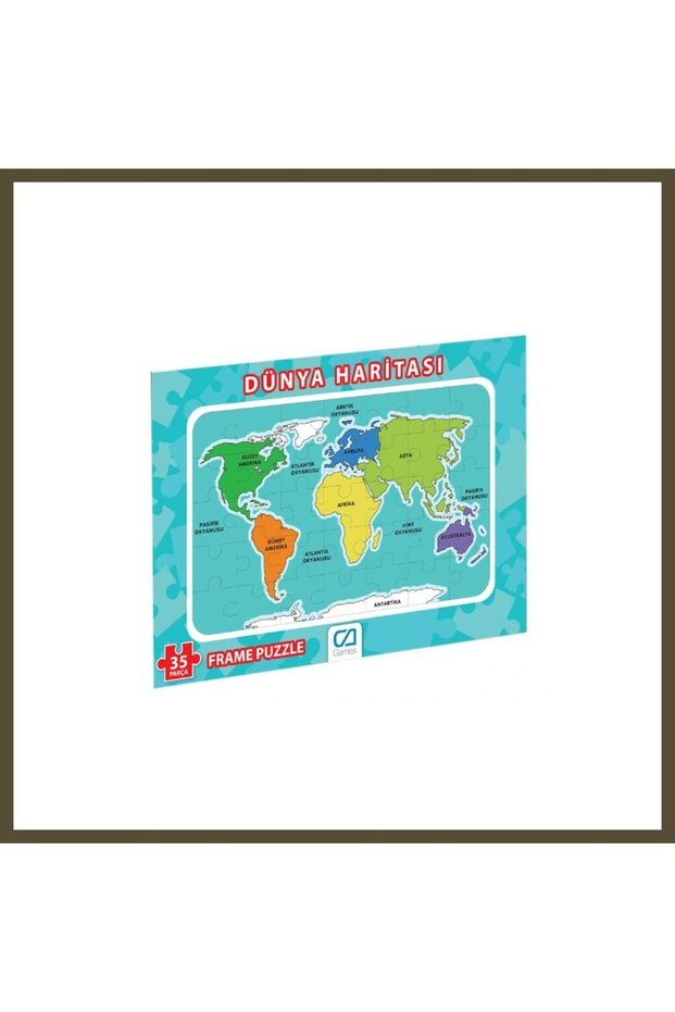 World Map Frame Puzzle, 35 Pieces, BX