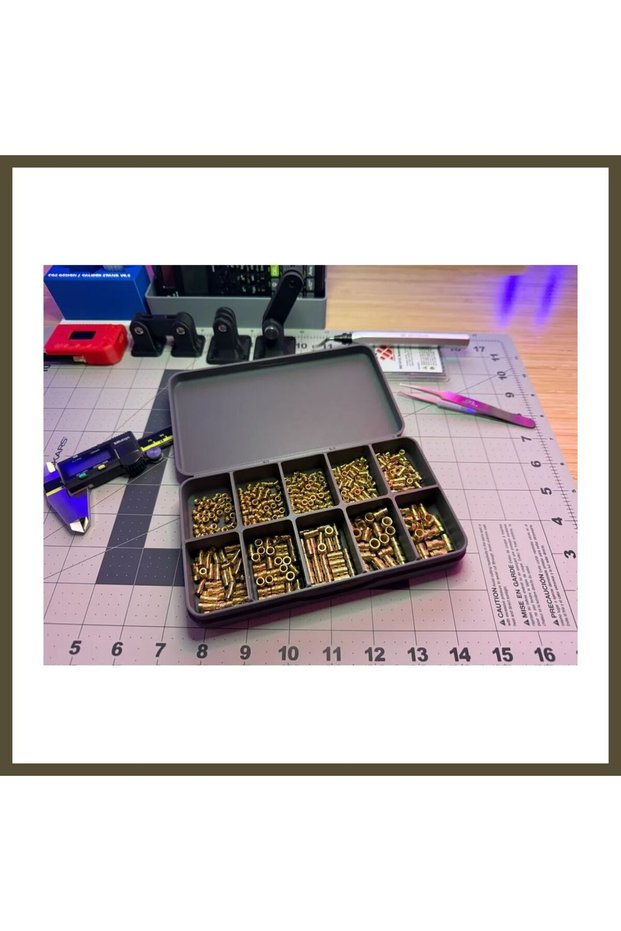 3D-Printed 10-Compartment Hinged Organizer Box for Storing Screws, Bolts, and Small Parts BX