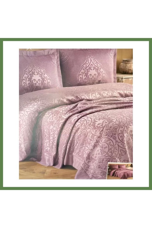 3-Piece Bedspread Set, Double-Size Luxury Bedspread, Bridal Bedroom Set HB006