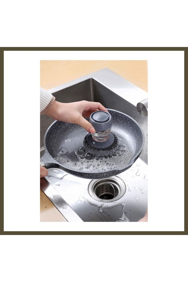 Plastic Dish Scrubber with Container BX