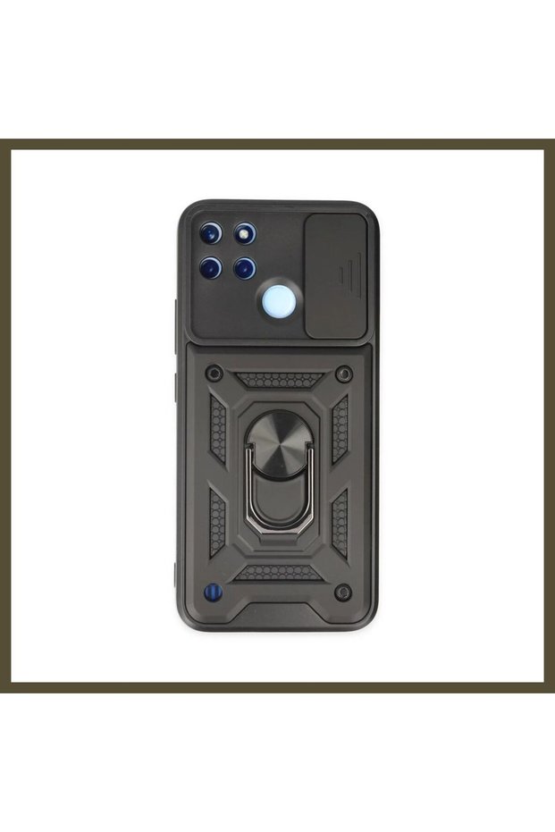 Realme C25Y Compatible Case with Pars Lens Ring - Black BX