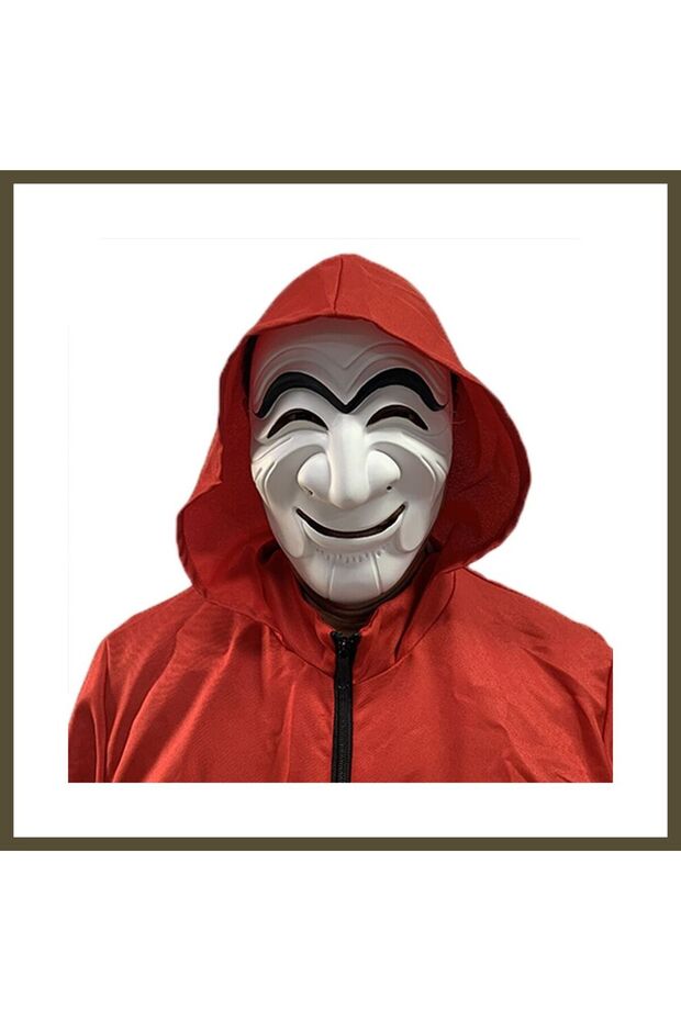Korean Thief Theatrical Hahoe Mask - Money Heist Mask - Dali Mask BX