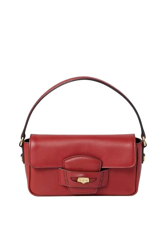 Penny Leather Handbag Shoulder Bag Flat