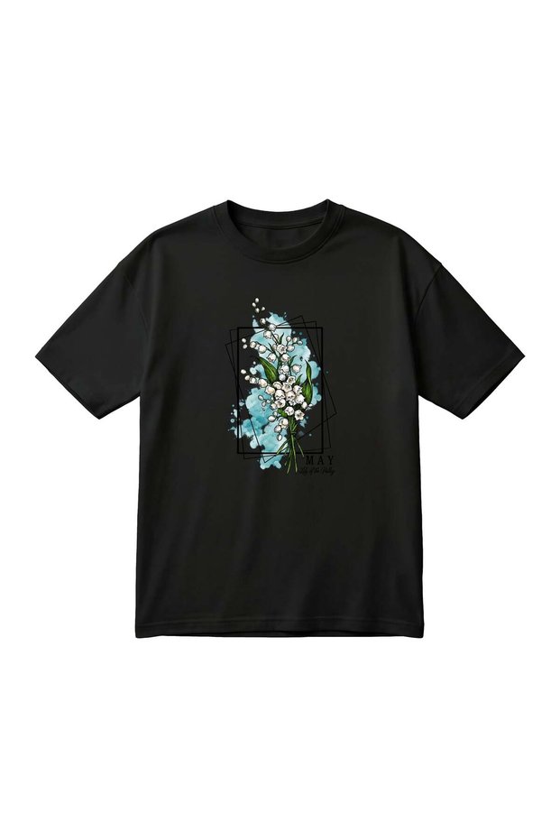Unisex Oversized T-Shirt with Floral Print