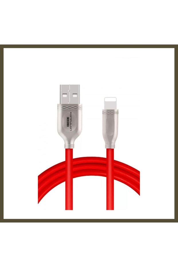 Konfulon S48 Lightning Cable, iPhone Compatible, 1M, 3A - Red BX
