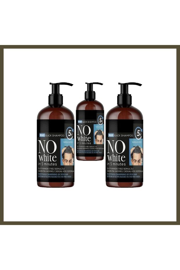 NoWhite Men's Shampoo 250 ml, Pack of 3 BX