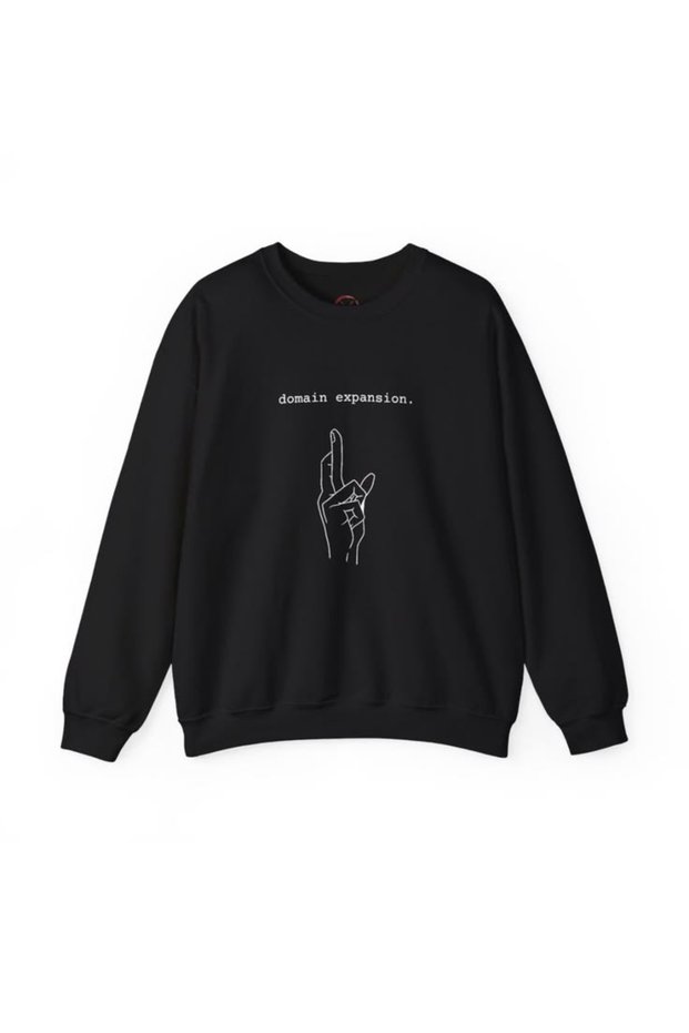 Domain Expansion Jujutsu Kaisen Printed Cotton 3-Ply Brushed Inside Crew Neck Oversized Sweatshirt