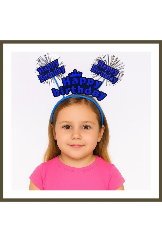 Blue Crown for a Birthday Celebration? Sparkling Party Crown with Lettering BX