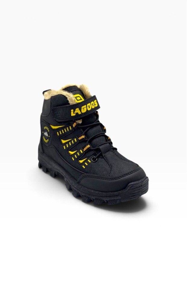 620-27 Fur-Lined Anatomical Outdoor Trekking Boots for Boys