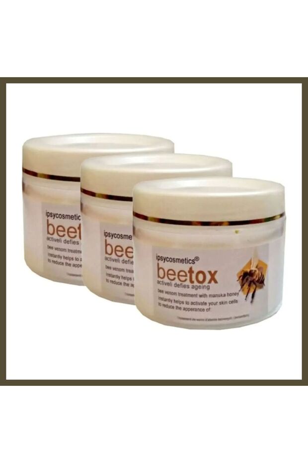Super Ipsycosmetics Beetox Natural Bee Extract - Face, Skin, Décolleté, and Neck Cream 100 ml x 3 BX
