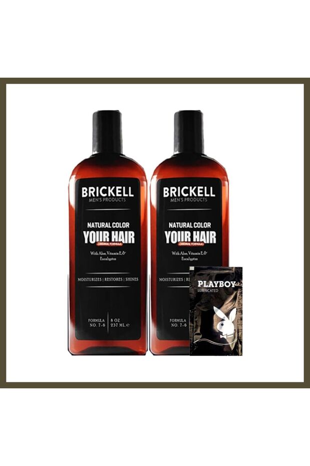 Brickell Men's Anti-White Beard Care Shampoo, 2-Pack (237 ml) + Free Gel GZ BX