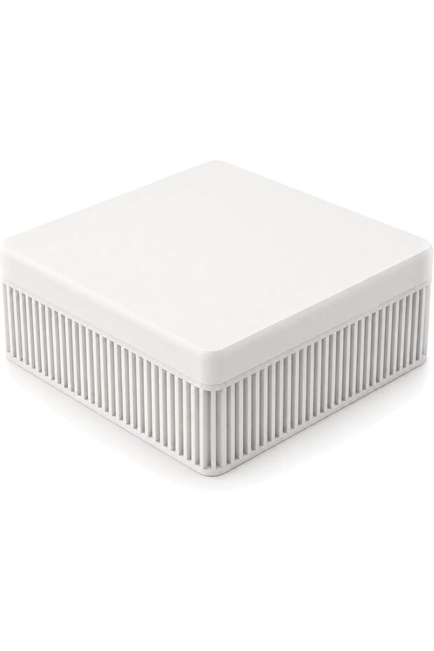 Ribbed Jewelry Box 21 cm with Hinged Lid and Ring Insert, Modern Jewellery Organizer for Dresser