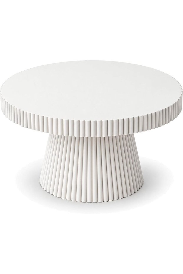 Ribbed Pedestal Tray with Hidden Twist-Lock Compartment 24 cm, White
