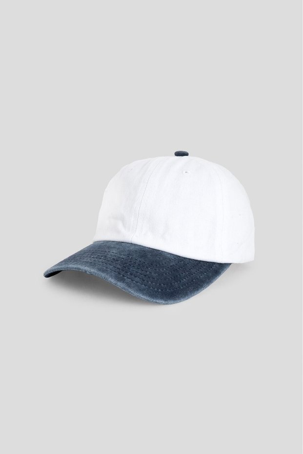 Washed Navy with White Accents Men's Hat