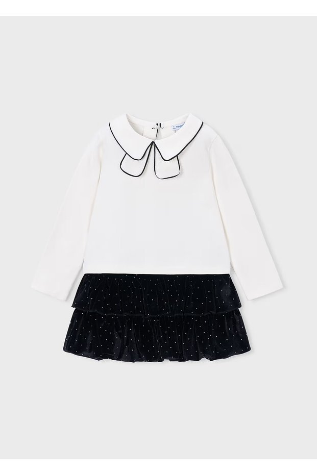 Girls' Velvet Skirt and Blouse Set