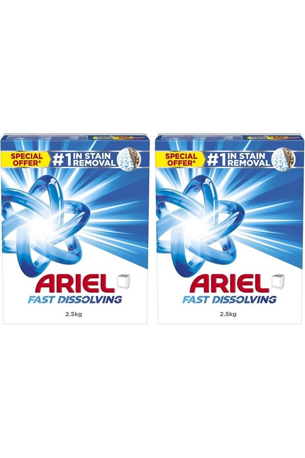 Fast Dissolving Laundry Detergent Powder, 2.5×2 Pack