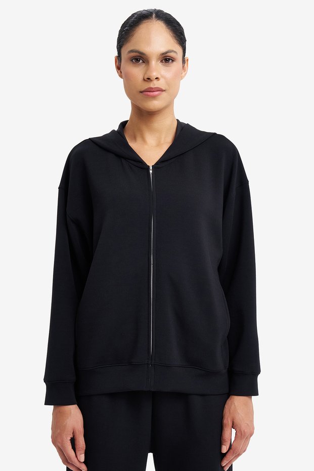 Women's zippered hooded sweatshirt 26s-2221-26n