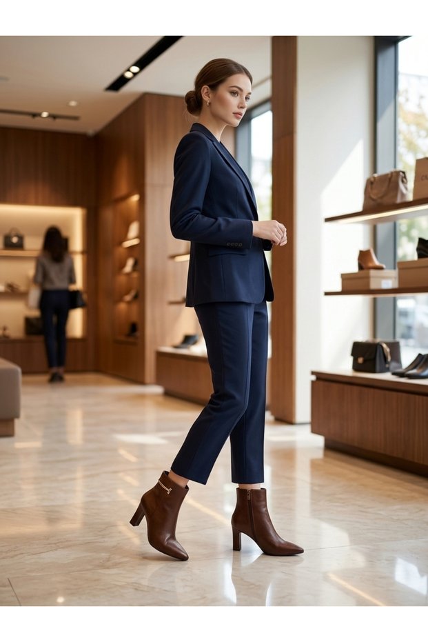 AC 665192 Pointed-Toe Stylish High-Heeled Women's Boots