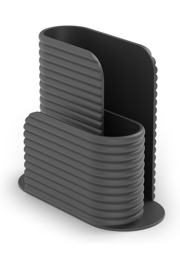 Ribbed Notebook Holder for A5 and A6 Notebooks, Planners, Notepads and Office Desk, Black